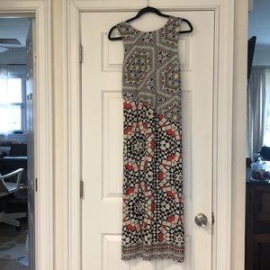 Geometric Pattern Multicolor Maxi Dress